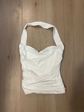 Hazel Boutique white cowl neck backless top